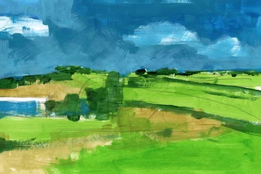 Paisagem abstrata vibrante