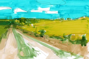 Trilha rural cheia de vida