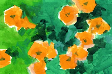 Flores de laranjeira vibrantes