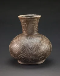Vaso com motivos incisos, c.1400-1600 (cerâmica)