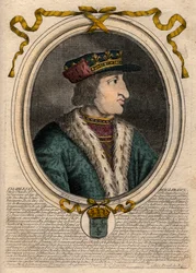 Retrato de Carlos VI (1368-1422), Rei da França - CHARLES VI (1368-1422) Rei da França