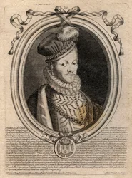 Retrato do Rei Luís XII (1462-1515) - Retrato de Luís XII de França (1462-1515), Rei de França - gravura de 