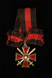 Riband e distintivo da ordem de São Vladimir, quarta classe, século XIX