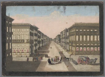 Gezicht op de Strada Nuova te Genua Vista da Strada Nuova