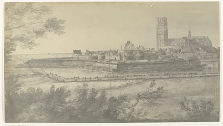 Vista de Harderwijk, 1672
Fotografias de desenhos da invasão francesa dos Países Baixos em 1672 por Adam Frans van der Meulen guardadas na Manufacture des Gobelins (título da série)