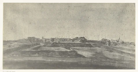 Vista de Maastricht, 1672 Fotos de desenhos da invasão francesa da Holanda em 1672 por Adam Frans van der Meulen preservados na Manufacture des Gobelins (título da série)