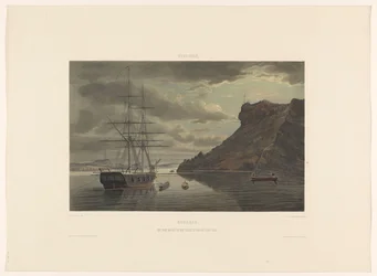 Forte Nassau e o Schottegat
Curaçau. Forte Nassau e parte do Schottegat (título sobre o objecto)