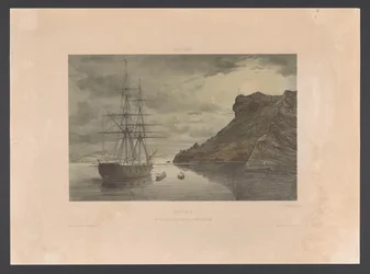 Forte Nassau e o Schottegat
Curaçau. Forte Nassau e parte do Schottegat (título sobre o objecto)
Índias Ocidentais (título da série sobre o objecto)
Gezigten uit Neerland