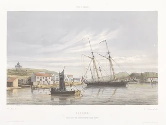 Ancoradouro para navios de guerra no porto de Curaçao
Gezigten uit Neerland