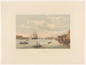 Willemstad A renda do porto de Curaçao (título sobre objeto)