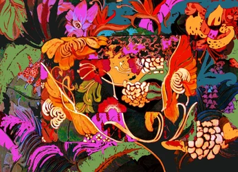 Colagem floral, 2016 (técnica mista)