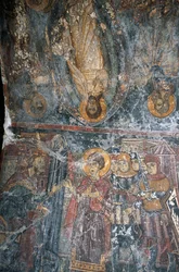 Cenas da vida de Jesus, pintadas por Pagomenos na Igreja de Agios Georgios, Anidri, Creta, Grécia