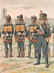 Jacques Marie Gaston Gaston Onfroy de Breville dit JOB (1858-1931) - Tropas francesas mantidas em todos os momentos: Pied Artillery (1812), Coleção Privada