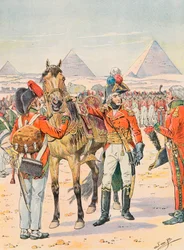 Jacques Marie Gaston Gaston Onfroy de Breville dit JOB (1858-1931) - Tropas francesas mantidas em todos os momentos: 9ª Brigada de Meia Batalha no Egito, Coleção Privada