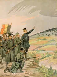 Jacques Marie Gaston Onfroy de Breville, dito JOB (1858-1931) - História da Bélgica: o rei Alberto (1875-1934) e o exército belga enfrentam a invasão alemã durante a Primeira Guerra Mundial, Colecção particular