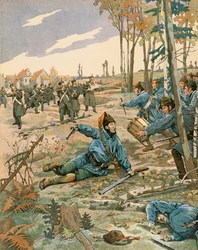 Jacques Marie Gaston Onfroy de Breville dit JOB (1858-1931) - História da Bélgica: Batalha de Berchem Lez Antwerp, Frederic de Merode (1792 - 1830) é fatalmente ferido enquanto lutava contra o exército holandês em 24 de outubro