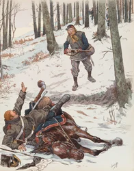Jacques Marie Gaston Onfroy de Bréville, conhecido como JOB (1858-1931) - O Moblot (soldado da Guarda Nacional Móvel durante a Guerra de 1870), coleção particular