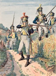 Jacques Marie Gaston Gaston Onfroy de Breville dit JOB (1858-1931) - Forfait das tropas francesas em todos os momentos: Legion de la Vistula, infantaria (1808 - 1814), coleção particular