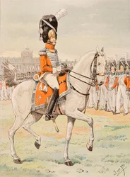 Jacques Marie Gaston Gaston Onfroy de Breville dit JOB (1858-1931) - Forfait das tropas francesas em todos os momentos: Oficial da Guarda Real Suíça, Coleção Privada