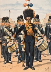 Jacques Marie Gaston Gaston Onfroy de Breville dit JOB (1858-1931) - Forfait das tropas francesas em todos os momentos: Drum Major of Fleet Crews (1837), Coleção Privada