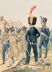 Jacques Marie Gaston Gaston Onfroy de Breville dit JOB (1858-1931) - Forfait das tropas francesas em todos os momentos: Oficiais de Voltigeurs e Caçadores de Infantaria Ligeira sob o Primeiro Império, Colecção Privada