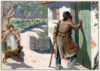 Joachim Murat (1767-1815), dechu rei de Nápoles, vagueou pela Provença após seu vôo de Nápoles em 1815. Gravura de Jacques Marie Gaston Onfray de Breville dit Job (1858-1931)