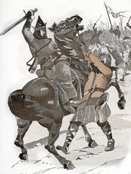 Louis VI le Gros na Batalha de Bremule (1119) "Não aceitamos o Rei de França, nem na guerra nem no xadrez"!