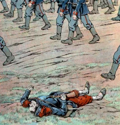 Prussianos invadem a França: soldado francês morto